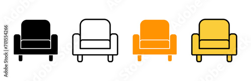 Sofa icon set vector. sofa sign and symbol. furniture icon