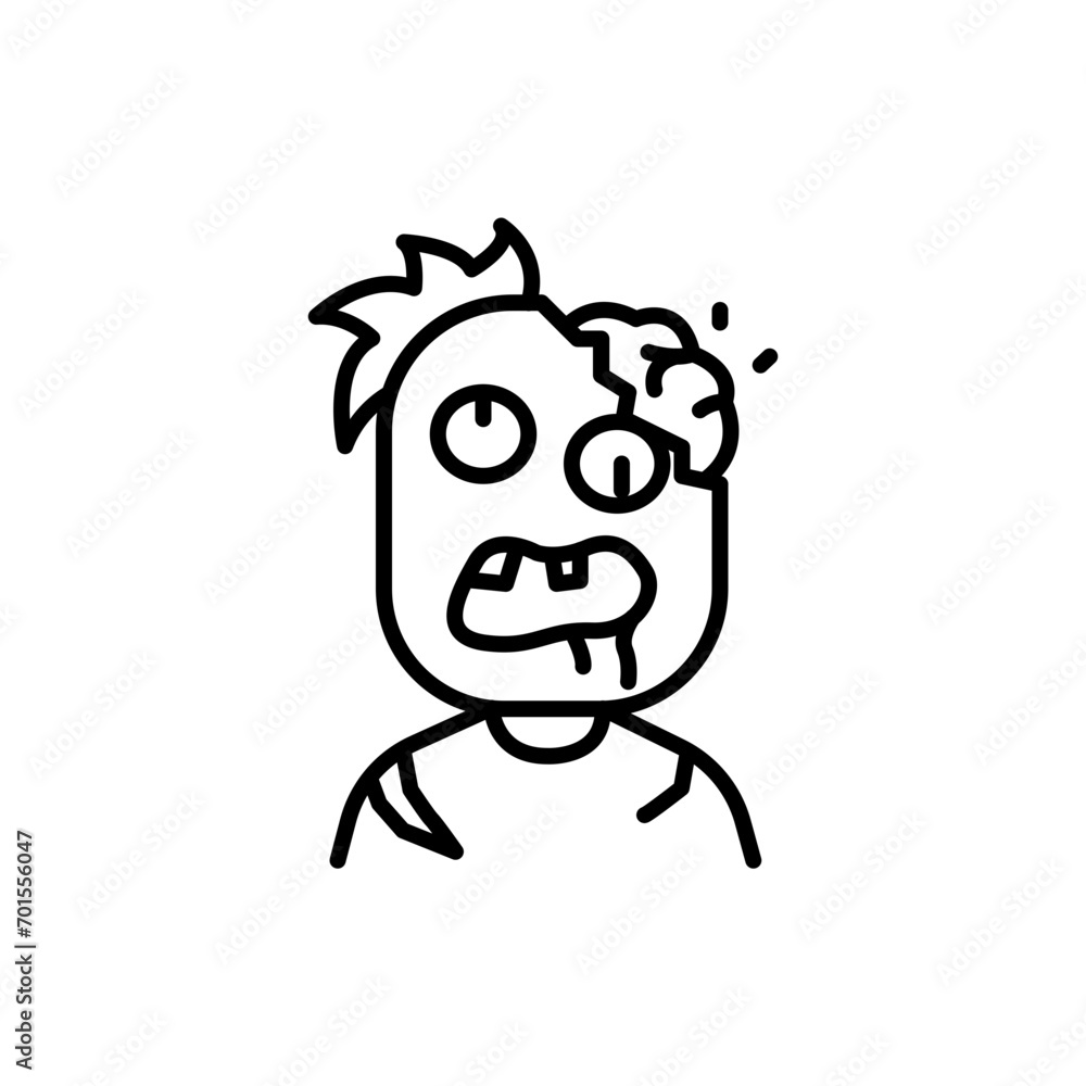 Zombie outline icons, minimalist vector illustration ,simple transparent graphic element .Isolated on white background Zombie outline icons, minimalist vector illustration ,simple transparent graphic element .Isolated on white background