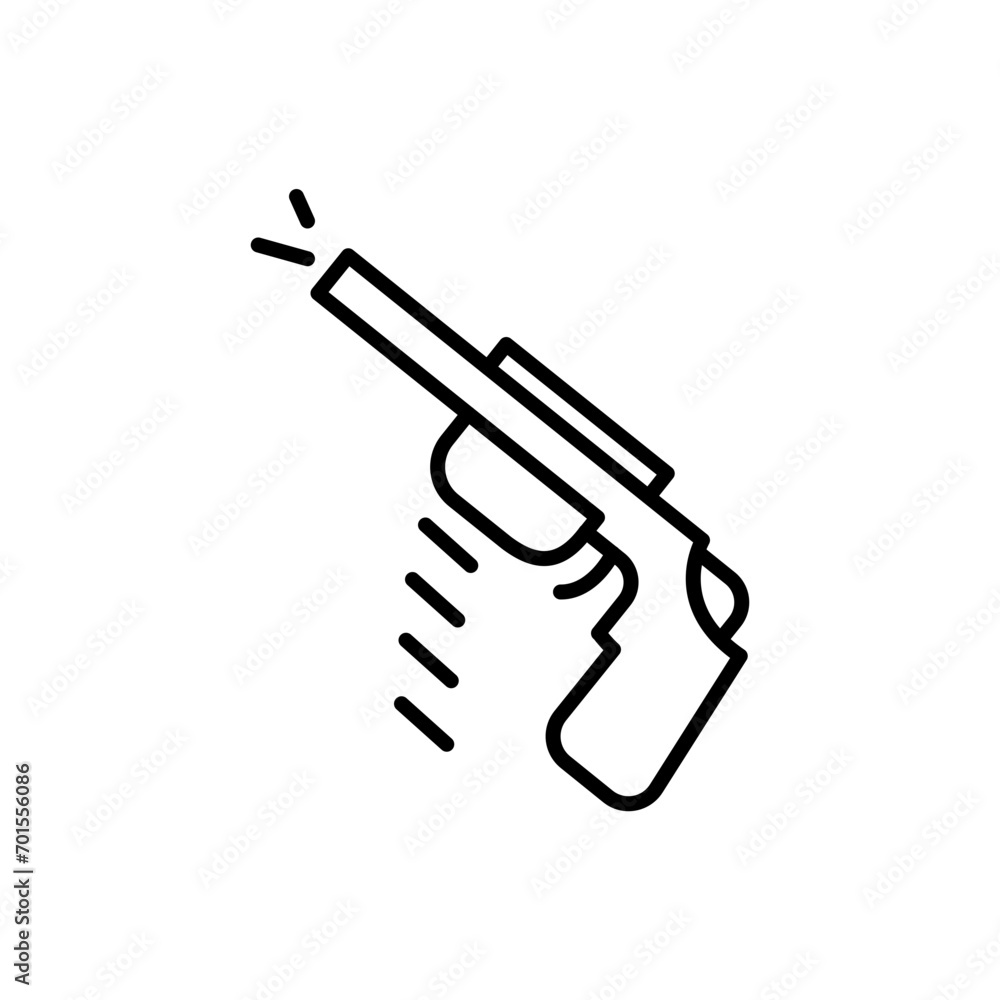 Gun outline icons, minimalist vector illustration ,simple transparent graphic element .Isolated on white background Gun outline icons, minimalist vector illustration ,simple transparent graphic element .Isolated on white background