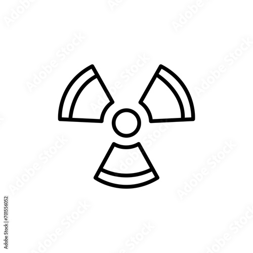 Radiation outline icons, minimalist vector illustration ,simple transparent graphic element .Isolated on white background