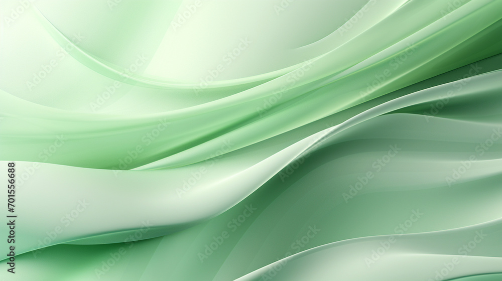 Obraz premium Abstract and beautiful pastel green wallpaper background featuring a wave pattern.