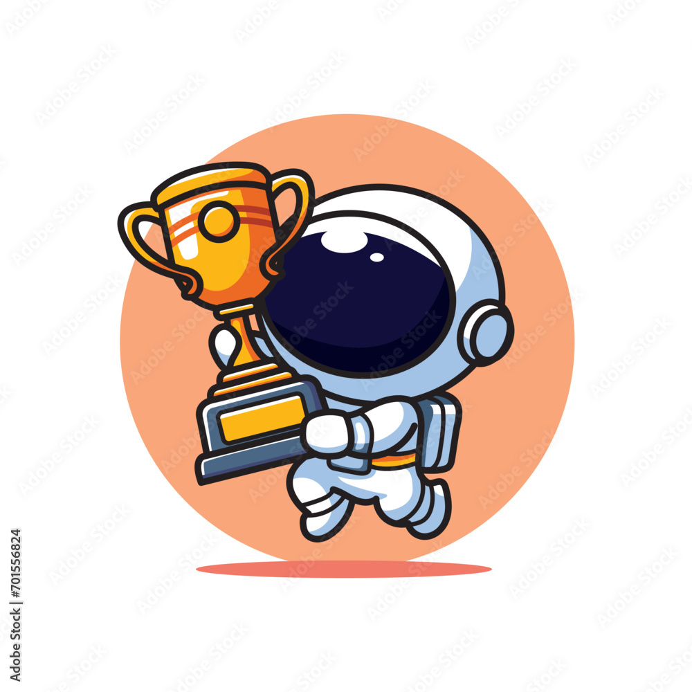 cute vector design astronaut wins
