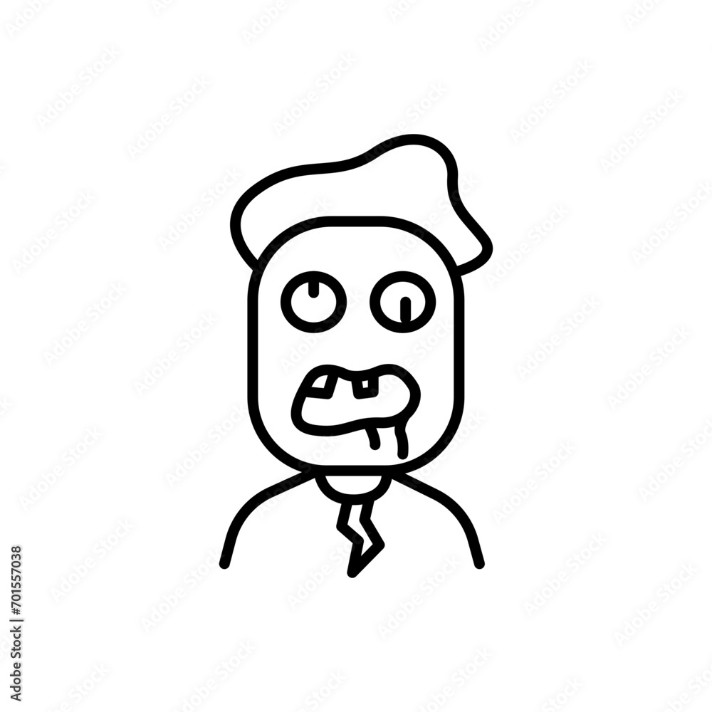 Zombie outline icons, minimalist vector illustration ,simple transparent graphic element .Isolated on white background Zombie outline icons, minimalist vector illustration ,simple transparent graphic element .Isolated on white background