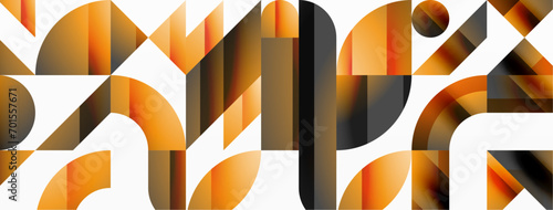 Geometric minimalism with triangles and circles. Blend of basic shapes creating serene, visually pleasing compositions. Wallpaper, banner, background, landing page, wall art, invitation, prints