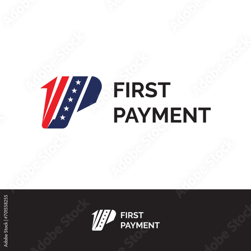 Credit card payment icon logo design illustration