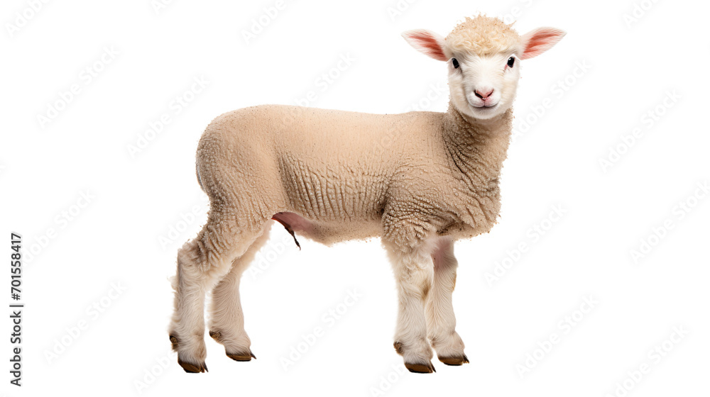 Capturing the quiet strength and gentle curiosity of a majestic mammal, this close up of a sheep standing tall reveals the resilient spirit of livestock as its snout reflects the simple beauty of the - obrazy, fototapety, plakaty 