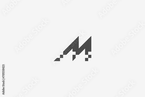 Free Download Illustration vector graphic of digital letter M. Good for logo - GFXLoad