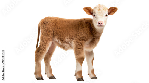 Amidst the stark blackness, a young calf stands proudly, its snout poised inquisitively, embodying the essence of terrestrial animals and the majesty of livestock