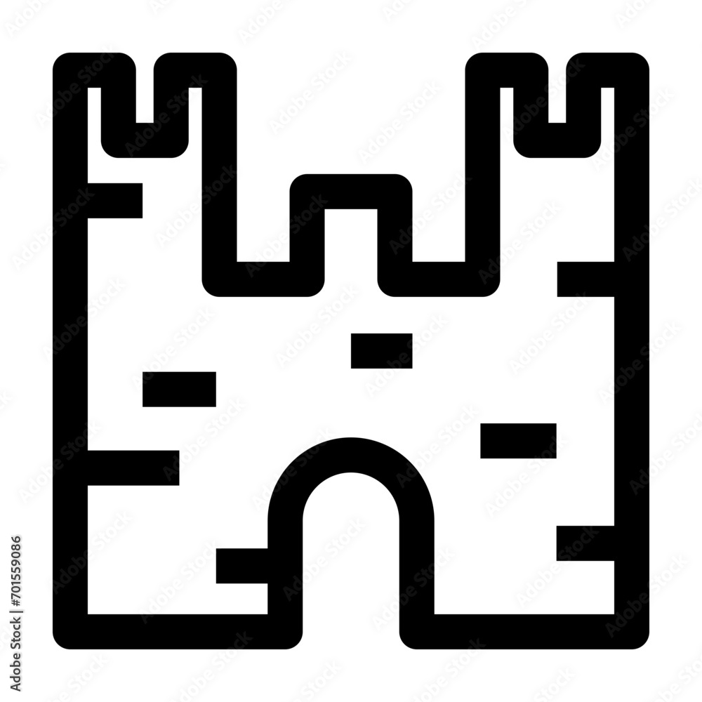 Obraz premium Castle icon. Suitable use for Halloween decoration, horror poster, scary infographic and more