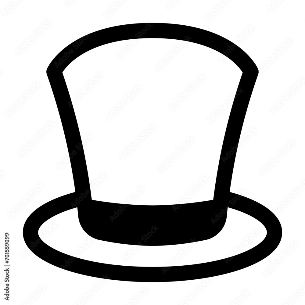 Magician hat icon. Suitable use for Halloween decoration, horror poster, scary infographic and more Magician hat icon. Suitable use for Halloween decoration, horror poster, scary infographic and more