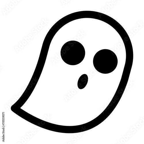 Ghost icon. Suitable use for Halloween decoration, horror poster, scary infographic and more
