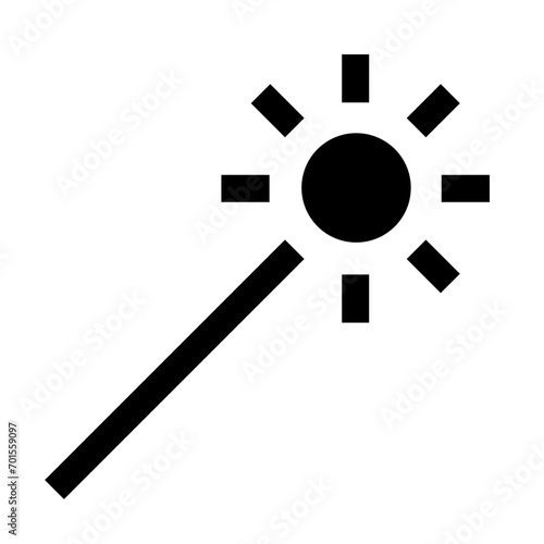 Magic wand icon. Suitable use for Halloween decoration, horror poster, scary infographic and more