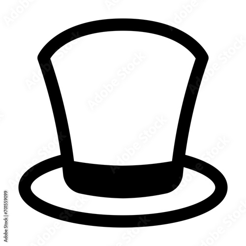 Magician hat icon. Suitable use for Halloween decoration, horror poster, scary infographic and more