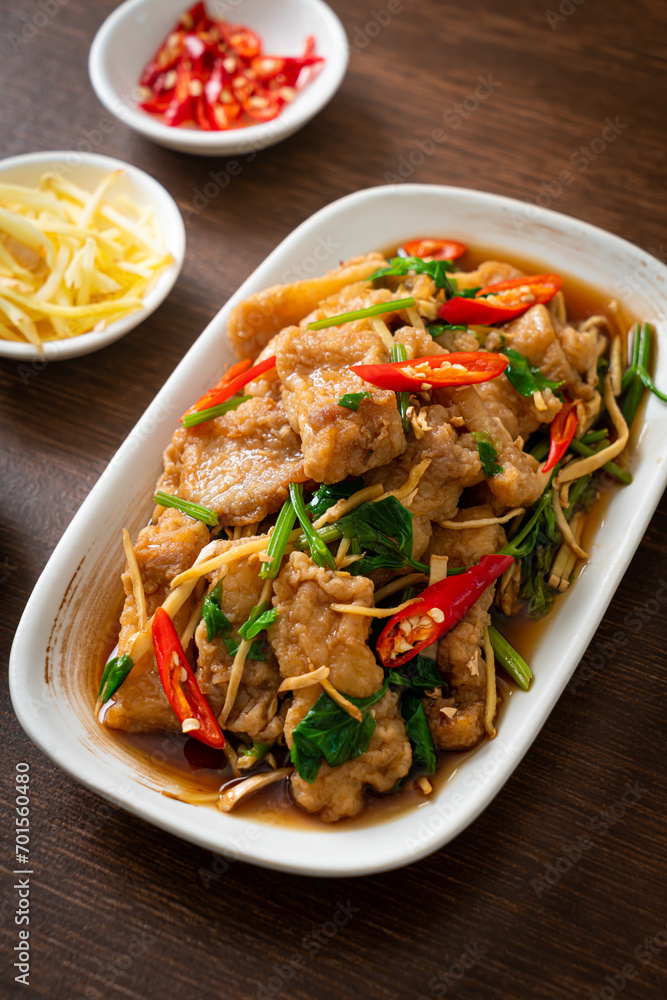 Stir Fried Fish with Chinese Celery Stir Fried Fish with Chinese Celery