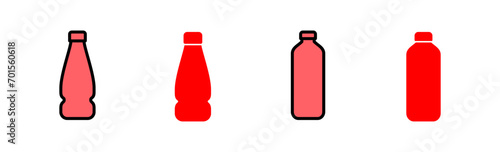 Bottle icon set illustration. bottle sign and symbol