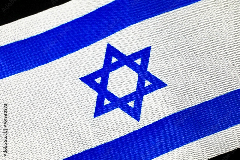 Israel flag close up Israel flag close up