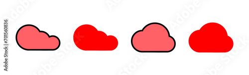 Cloud icon set illustration. cloud sign and symbol