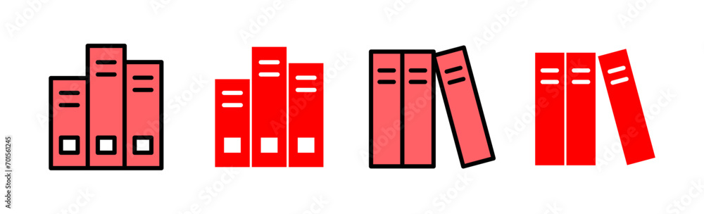 Library icon set illustration. education sign and symbol Library icon set illustration. education sign and symbol