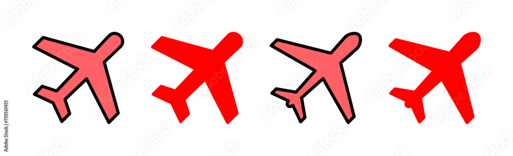 Plane icon set illustration. Airplane sign and symbol. Flight transport symbol. Travel sign. aeroplane Plane icon set illustration. Airplane sign and symbol. Flight transport symbol. Travel sign. aeroplane