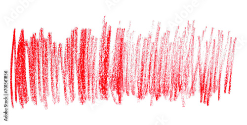 red pencil strokes isolated on transparent background