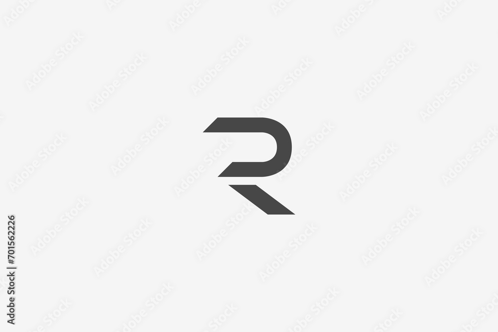 Illustration vector graphic of modern minimalist letter R. Good for logo Illustration vector graphic of modern minimalist letter R. Good for logo