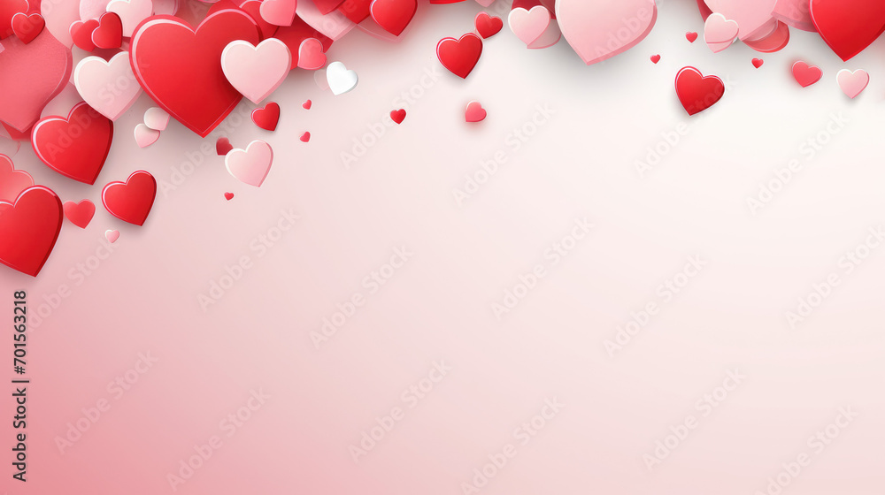 Background with space for text and hearts. A postcard for Valentine's day, a wedding. Love.