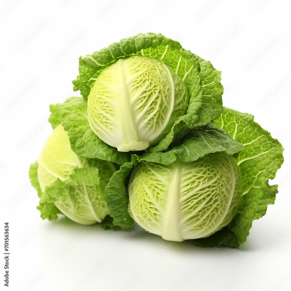 Fototapeta premium fresh cabbage isolated on white background