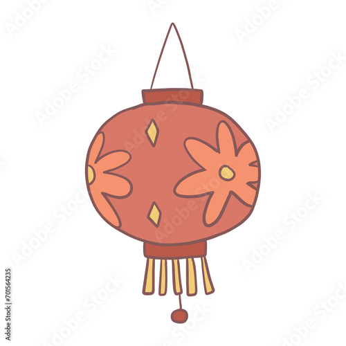 Decorated paper lantern PNG photo