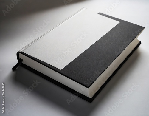 3d rendering of book. With black cover isolated on a tabletop  © Argus Art