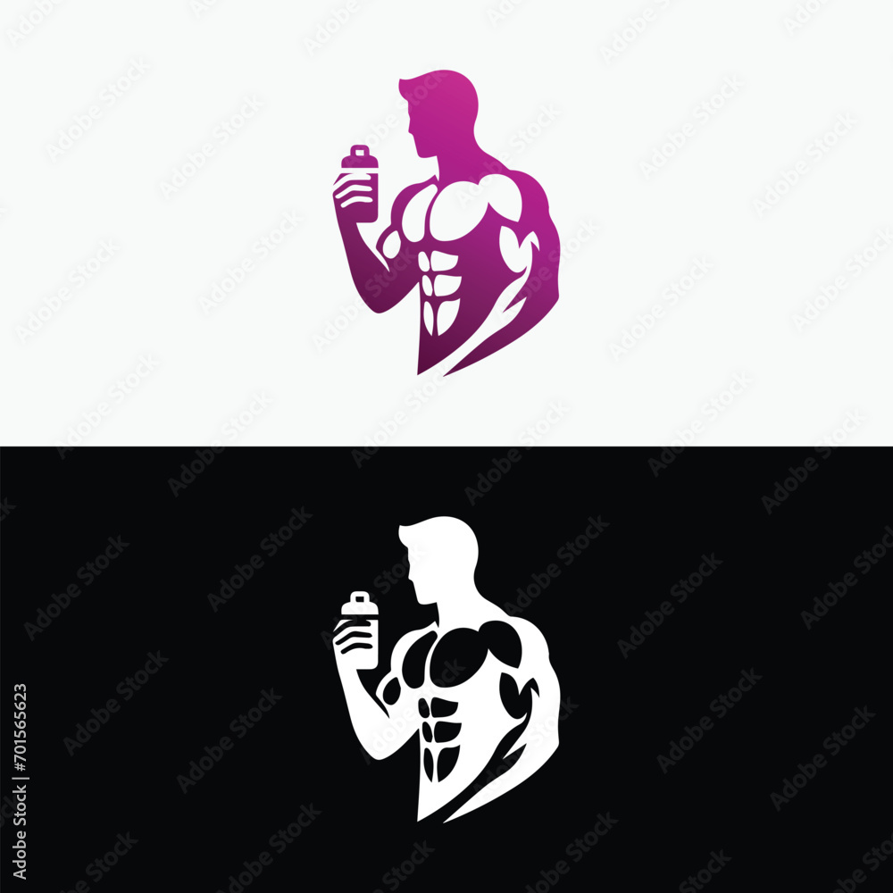 Gym logo,workout logo,dumbell logo,crossfit logo,fitness logo template - obrazy, fototapety, plakaty 