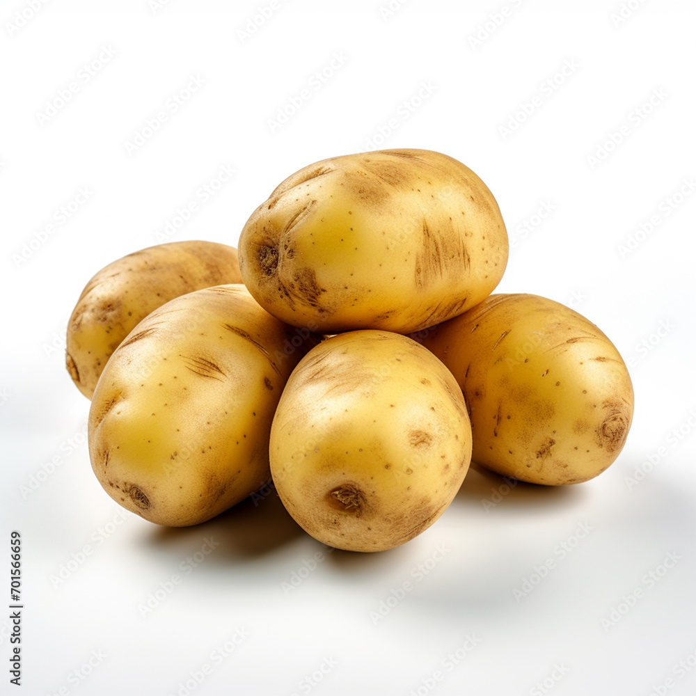 potatoes isolate on white background potatoes isolate on white background