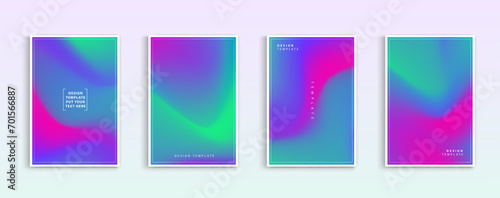 Set of covers design templates gradient abstract backgrounds of business. trendy modern design. applicable for landing pages, covers, brochures, flyers, presentations, banners. Vector design. photo