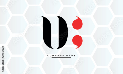 VC, CV, V, C Abstract Letters Logo Monogram