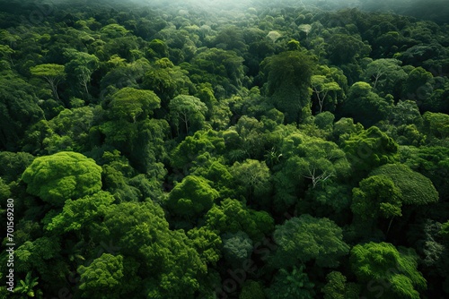 Aerial view of the rainforest in Costa Rica, Central America, AI Generated