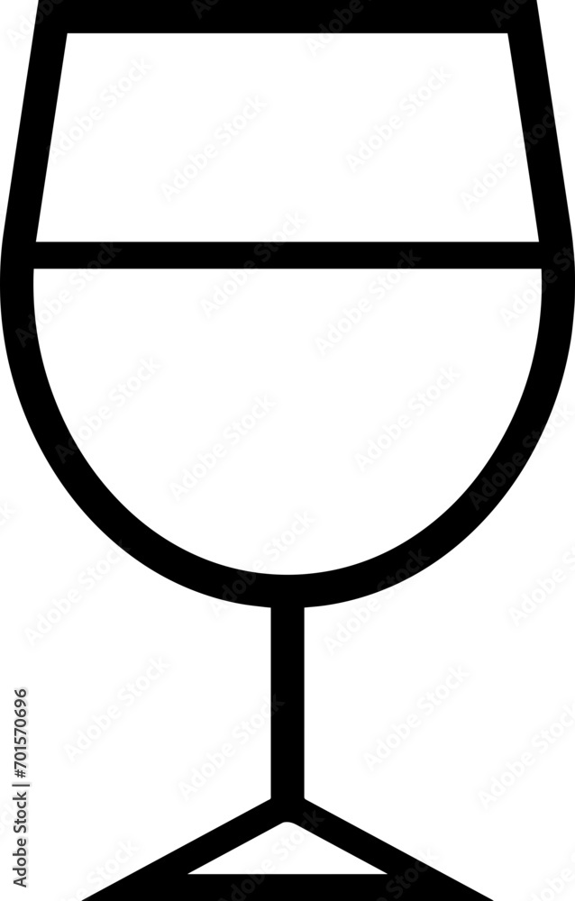 outline of drink water glass