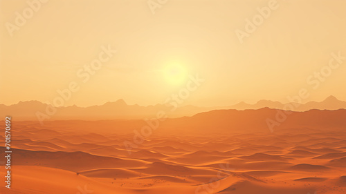 A Dreamy Sunset Over Desert Dunes