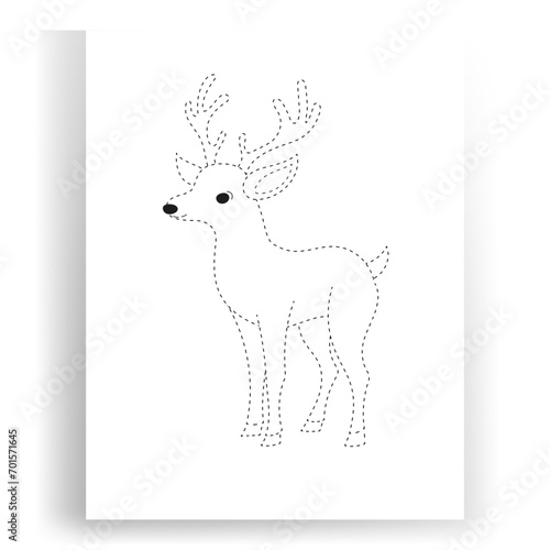 deer dot to dot for aktivity page vector illustration