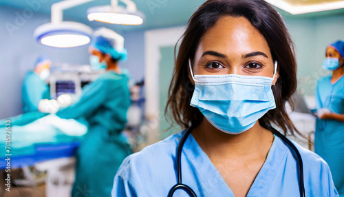 Portrait of female surgeon looking at camera in operation room at hospital