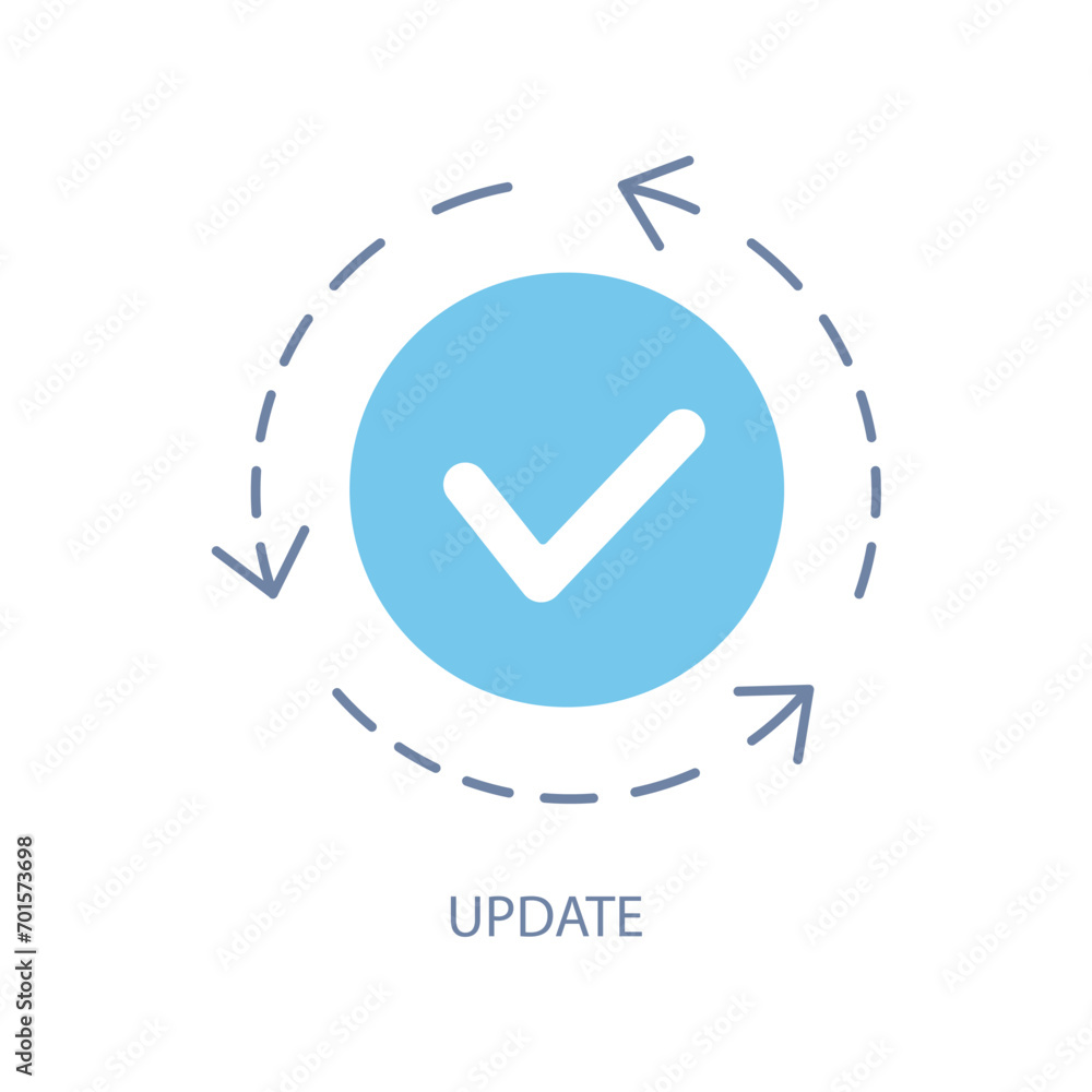 update concept line icon. Simple element illustration. update concept outline symbol design. update concept line icon. Simple element illustration. update concept outline symbol design.