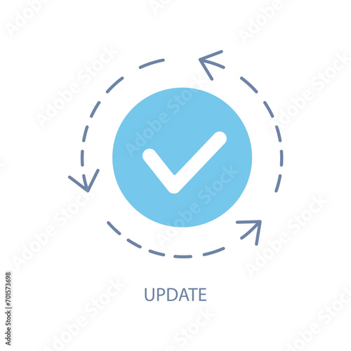 update concept line icon. Simple element illustration. update concept outline symbol design.