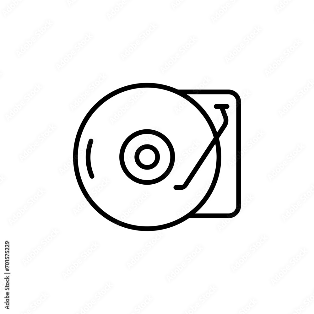 Disc player outline icons, audio minimalist vector illustration ,simple transparent graphic element .Isolated on white background Disc player outline icons, audio minimalist vector illustration ,simple transparent graphic element .Isolated on white background