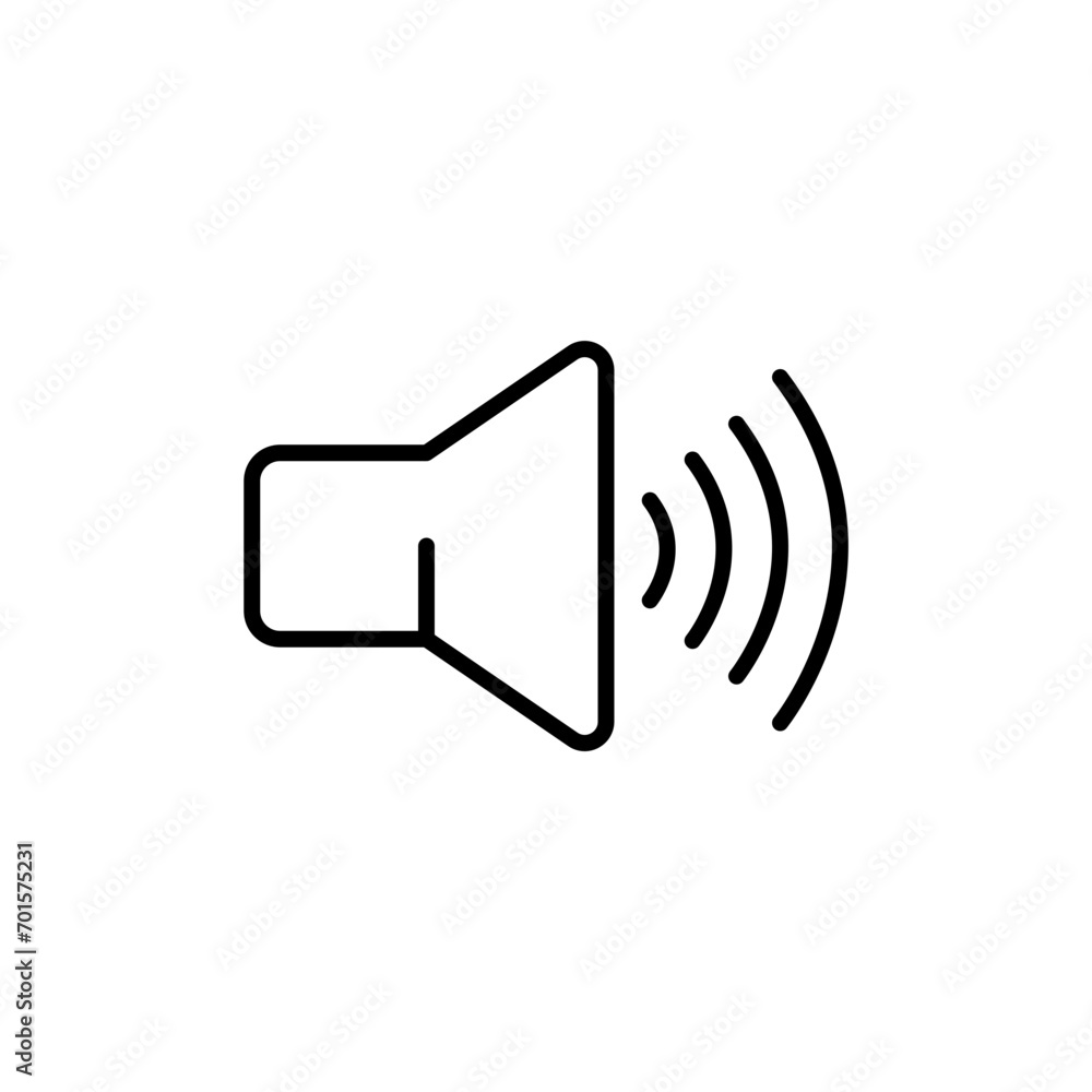 Loudspeaker outline icons, audio minimalist vector illustration ,simple transparent graphic element .Isolated on white background Loudspeaker outline icons, audio minimalist vector illustration ,simple transparent graphic element .Isolated on white background