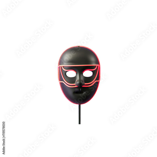 3d render of a person with a mask