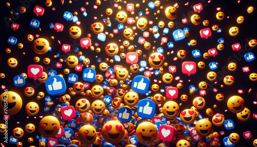 background with social media icons