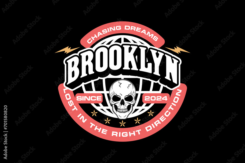 Obraz premium Creative streetwear graphic tee concept vector graphic design templates