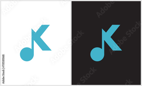 letter K music vector