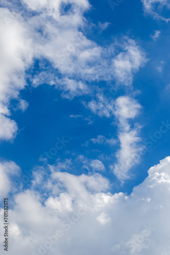 White clouds in a blue sky over southern Africa image for background use