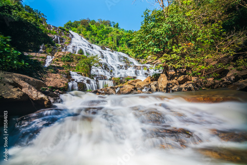 Mae Ya waterfall Doi-Inthanon at Chiang Mai province in Thailand.