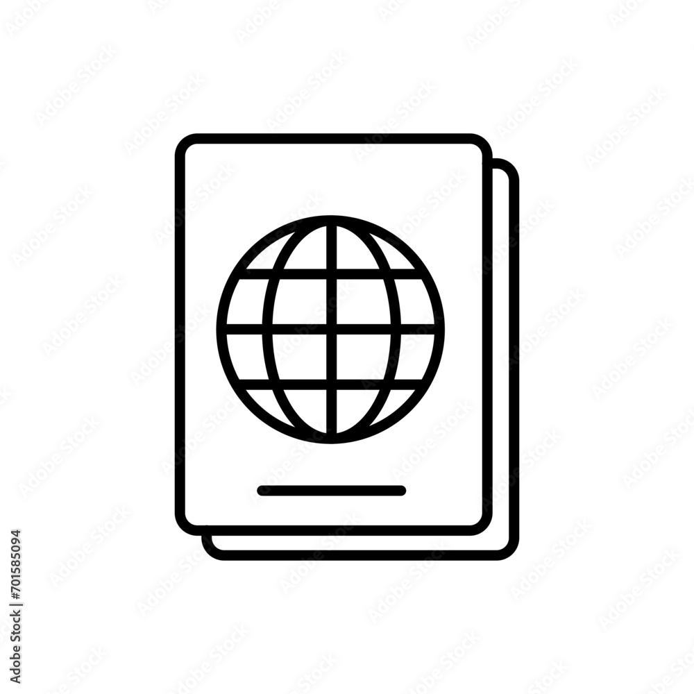Passport outline icons, minimalist vector illustration ,simple transparent graphic element .Isolated on white background Passport outline icons, minimalist vector illustration ,simple transparent graphic element .Isolated on white background