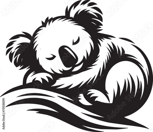 Photography Sleeping Koala Illustration